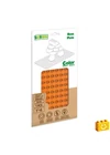 BiOBUDDi® BB-0017 | építőjáték alaplap nagy méretű kockákhoz - 100% kompatibilis minden más kedvelt márka nagy méretű kockáival | 8x16 bütyök narancssárga