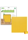 BiOBUDDi® BB-0095 | építőjáték alaplap - 100% kompatibilis minden más kedvelt márkával | 32x32 bütyök sárga