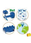 BiOBUDDi® BB-0101 | bio építőjáték | Sarkvidék - 2 az 1-ben bálna vagy fóka - 100% kompatibilis minden más kedvelt márkával
