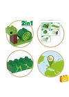 BiOBUDDi® BB-0104 | bio építőjáték | Mocsár - 2 az 1-ben teknős vagy csiga - 100% kompatibilis minden más kedvelt márkával
