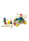 Fa kombi építő - csavarozós játék, színes alkatrészekkel