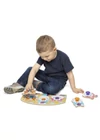 Melissa & Doug Bébi és tipegő fajátékok, Óriás puzzle gombbal, farm állatai