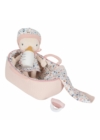LITTLE DUTCH - Rosa baba mózeskosárban - textilbaba