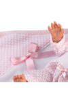 LLORENS - Bebita - csecsemő kislány játékbaba rózsaszín takaróval - 26 cm
