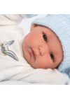 LLORENS - Bimbo - újszülött fiú baba párnával, kötött sapkában - 35 cm