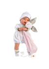 LLORENS - Joelle - csecsemő kislány játékbaba síró funkcióval és rózsaszín nyunyival - 38 cm