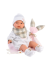 LLORENS - Joelle - csecsemő kislány játékbaba síró funkcióval és rózsaszín nyunyival - 38 cm
