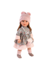LLORENS - Martina - kislány játékbaba rózsaszín mellénnyel és sapkában - 40 cm