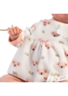 LLORENS - Mimi - csecsemő kislány játékbaba nevető funkcióval és "Hug me" lufipárnával - 42 cm