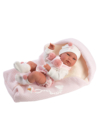 LLORENS - Nica - csecsemő kislány játékbaba masnis pólyában - 40 cm