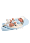 LLORENS - Nico - csecsemő kisfiú játékbaba fürdethető, pólyával - 40 cm