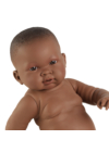 LLORENS - Noe - barna bőrű újszülött kisfiú játékbaba ruha nélkül - 45 cm