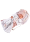 LLORENS - Tina - csecsemő kislány játékbaba síró funkcióval, pelenkázó pokróccal - 44 cm