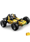 CaDA® C51043W - Sárga buggy - 100% technic-kompatibilis építőjáték