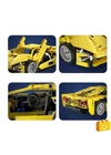 CaDA® C52021W - Lighting sárga sportkocsi - 100% technic-kompatibilis építőjáték