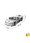 CaDA® C52026W - Apocalypse fehér sportkocsi - 100% technic-kompatibilis építőjáték