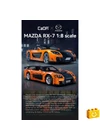 CaDA® C61502W - Távirányítós Mazda RX-7 sportkocsi - 100% technic-kompatibilis építőjáték