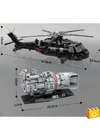 QMAN® 23016 - Harbin Z-20 többcélú helikopter - 100% technic-kompatibilis építőjáték