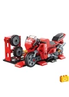 QMAN® 42101 - 3 az 1-ben Gőzmozdony, Motorkerékpár, Úthenger építőjáték - 100% kompatibilis minden más kedvelt márkával