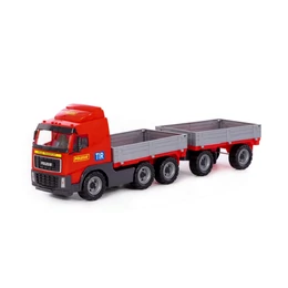 Polesie - Polesie PowerTruck platós teherautó pótkocsival