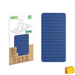 BiOBUDDi® BB-0017 | építőjáték alaplap nagy méretű kockákhoz - 100% kompatibilis minden más kedvelt márka nagy méretű kockáival | 8x16 bütyök sötétkék