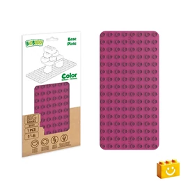 BiOBUDDi® BB-0017 | építőjáték alaplap nagy méretű kockákhoz - 100% kompatibilis minden más kedvelt márka nagy méretű kockáival | 8x16 bütyök fukszia