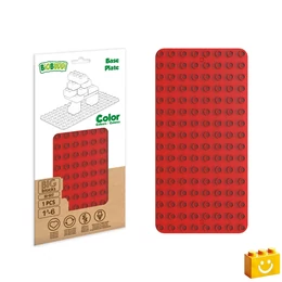 BiOBUDDi® BB-0017 | építőjáték alaplap nagy méretű kockákhoz - 100% kompatibilis minden más kedvelt márka nagy méretű kockáival | 8x16 bütyök vörös