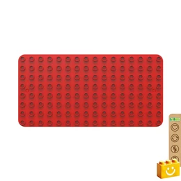 BiOBUDDi® BB-0017 | építőjáték alaplap nagy méretű kockákhoz - 100% kompatibilis minden más kedvelt márka nagy méretű kockáival | 8x16 bütyök vörös