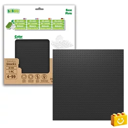 BiOBUDDi® BB-0095 | építőjáték alaplap - 100% kompatibilis minden más kedvelt márkával | 32x32 bütyök fekete