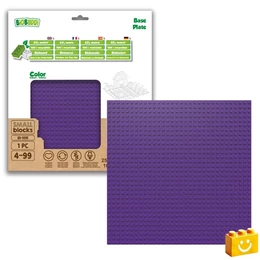 BiOBUDDi® BB-0095 | építőjáték alaplap - 100% kompatibilis minden más kedvelt márkával | 32x32 bütyök lila