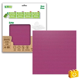 BiOBUDDi® BB-0095 | építőjáték alaplap - 100% kompatibilis minden más kedvelt márkával | 32x32 bütyök fukszia