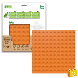 BiOBUDDi® BB-0095 | építőjáték alaplap - 100% kompatibilis minden más kedvelt márkával | 32x32 bütyök narancssárga