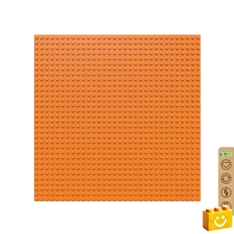 BiOBUDDi® BB-0095 | építőjáték alaplap - 100% kompatibilis minden más kedvelt márkával | 32x32 bütyök narancssárga