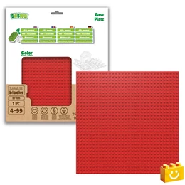 BiOBUDDi® BB-0095 | építőjáték alaplap - 100% kompatibilis minden más kedvelt márkával | 32x32 bütyök vörös
