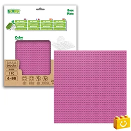 BiOBUDDi® BB-0095 | építőjáték alaplap - 100% kompatibilis minden más kedvelt márkával | 32x32 bütyök sötét rózsaszín
