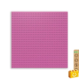 BiOBUDDi® BB-0095 | építőjáték alaplap - 100% kompatibilis minden más kedvelt márkával | 32x32 bütyök sötét rózsaszín
