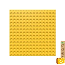 BiOBUDDi® BB-0095 | építőjáték alaplap - 100% kompatibilis minden más kedvelt márkával | 32x32 bütyök sárga
