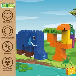 BiOBUDDi® BB-0106 | bio építőjáték | Dzsungel - 100% kompatibilis minden más kedvelt márkával