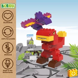 BiOBUDDi® BB-0187 | bio építőjáték | T-rex és Pterodactyl - 100% kompatibilis minden más kedvelt márkával