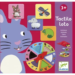 DJECO - Tapintgató társasjáték - Tactilo loto, animals