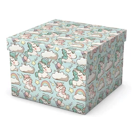 Cardex -  Díszdoboz - Ajándékdoboz - Unikornis mintával 20x20x14