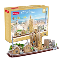 CubicFun 3D puzzle: CityLine Barcelona - híres épület makettek - Palincs Játék