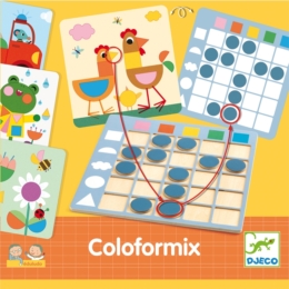 DJECO - Éduludo Coloformix - Forma-és színfelismerő logikai játék - Állatvilág