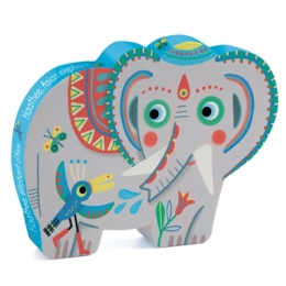 DJECO - Haathee, Asian Elephant - Haathee és barátai - formadobozos puzzle