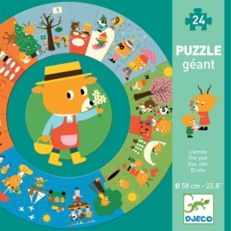DJECO - Mackó egy éve - óriás kör puzzle