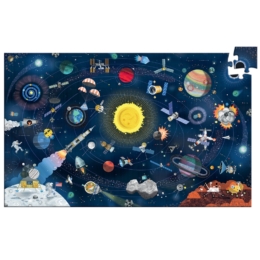 DJECO - The space + booklet - Az világűr - megfigyelő puzzle kis könyvecskével