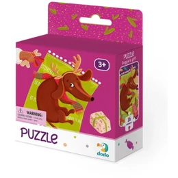 Dodo - Mini Puzzle - 16db-os - kutyus és karácsonyi ajándékai