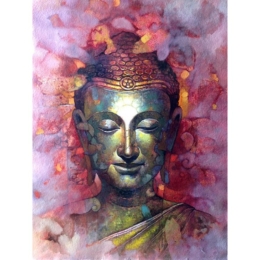 Lila Buddha - gyémánt mozaik festés - 30x40 cm