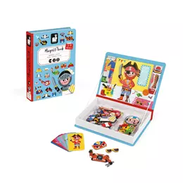 JANOD - Magnéti'Book - Mágneses könyv - kirakós játék fiúknak