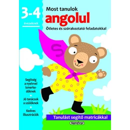 Most tanulok angolul (3-4 éveseknek) - idegen nyelvi foglalkoztató füzet matricákkal